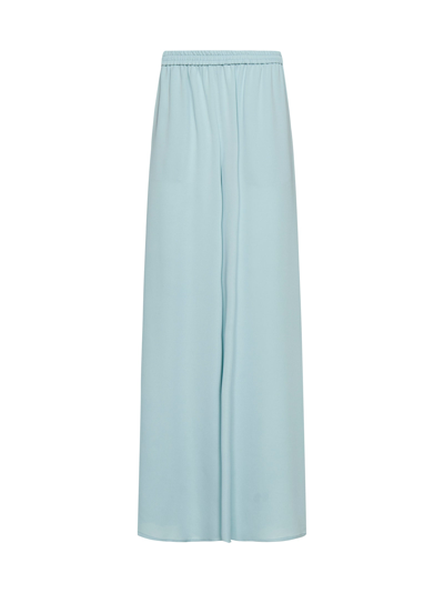 Max Mara Midi Rise Flared Trousers In Blue