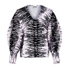 Ganni Printed Cotton Poplin Blouse In Light Lilac