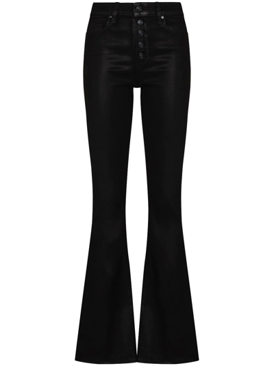 Paige Lou Lou Transcend Black Flared-leg Jeans