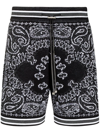 Amiri Bandana Basketball Track Shorts In Black