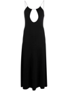 Saint Laurent Cut-out Open-back Dress In Black