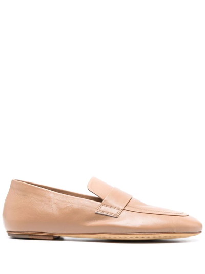 Officine Creative Bessie Leather Loafers In Neutrals