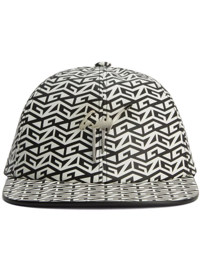 Giuseppe Zanotti Cohen Monogram Flatpeak Cap In Black
