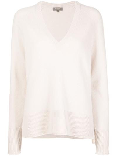 N•peal V-neck Jumper In White