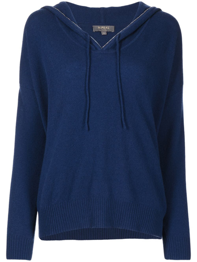 N•peal Drawstring Cashmere Jumper In Blue