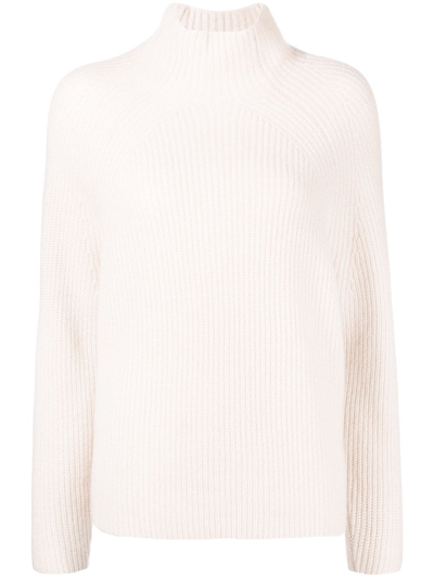 N.peal Funnel-neck Organic Cashmere Jumper In White