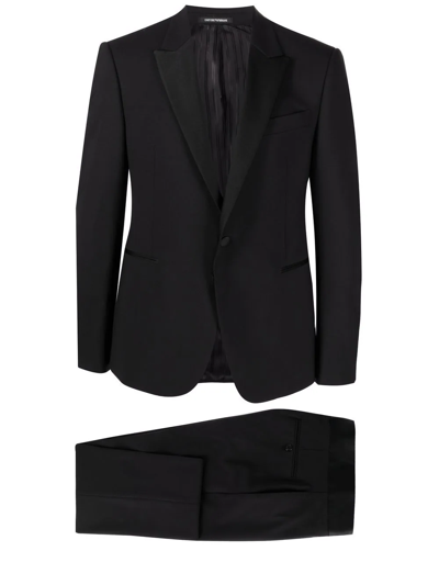 Emporio Armani Jacket And Trouser Suit In Black