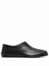Maison Margiela Tabi Leather Slip-on Loafers In Black
