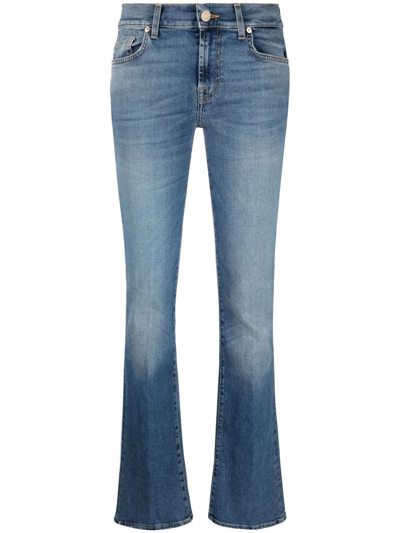7 For All Mankind High Rise Bootcut Jeans In Sophie Blue In Nocolor