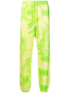 Marcelo Burlon County Of Milan Kaleidoscope Wings-print Track Pants In Yellow
