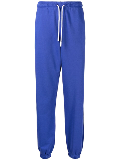 Marcelo Burlon County Of Milan Cotton Track Trousers In Blue