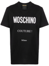 Moschino Logo Print T-shirt In Black