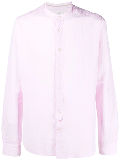 Tintoria Mattei Striped Long-sleeve Shirt In Pink