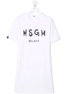 MSGM TEEN LOGO-PRINT COTTON T-SHIRT DRESS