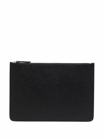 Maison Margiela Signature Stitch-detail Clutch Bag In Black