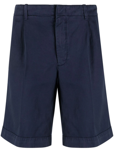 Z Zegna Straight-leg Bermuda Shorts In Blue