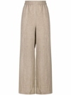 Fabiana Filippi Wide-leg Linen Trousers In Neutrals
