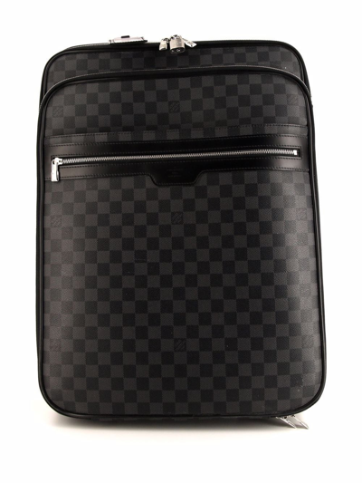 Pre-owned Louis Vuitton Damier Graphite Pégase Légère 行李箱（典藏款） In Grey