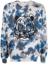 KENZO TIGER HEAD-PRINT CREW NECK SWEATSHIRT