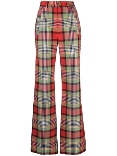 Vivienne Westwood New棉&羊毛格纹裤子 In Multicolor