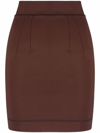 Dolce & Gabbana High-waisted Pencil Skirt In Brown