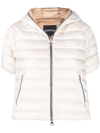 Duvetica Three-quarter Sleeve Puffer Jacket In Neutrals