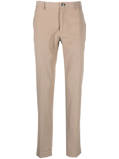 Incotex Straight-leg Cotton Trousers In Neutrals