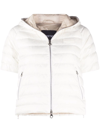 Duvetica Three-quarter Sleeve Puffer Jacket In White