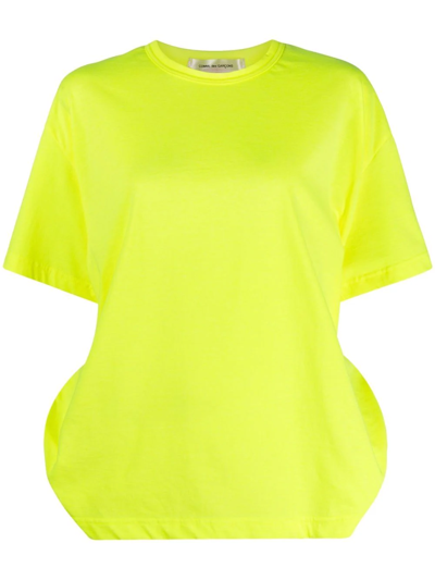 Comme Des Garçons Gathered-detail Short-sleeve T-shirt In Yellow & Orange