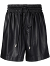 PROENZA SCHOULER WHITE LABEL FAUX-LEATHER HIGH-WAISTED SHORTS