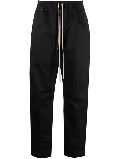 Rick Owens Drkshdw Drop-crotch Drawstring Trousers In Black