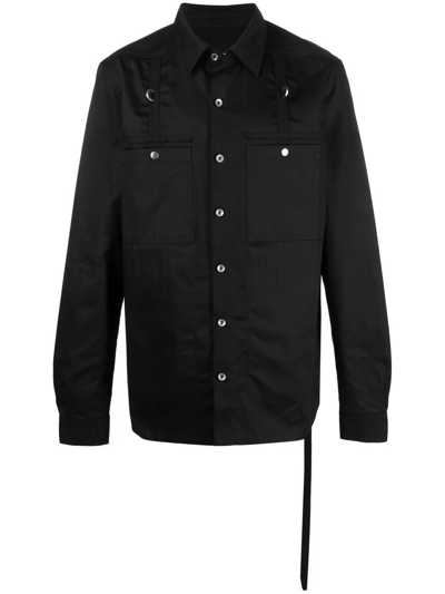 Rick Owens Drkshdw Cotton Shirt Jacket In Black