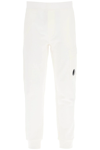 C.p. Company Cp Company Diagonal Raised Fleece Sweatpants In White