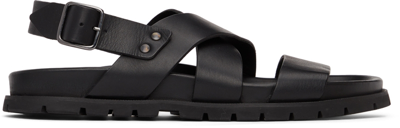 Apc Crossover-strap Sandals In Schwarz