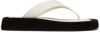 The Row Ginza Two-tone Leather And Suede Platform Flip Flops In Natural-black