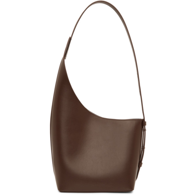 Aesther Ekme Brown Demi Lune Shoulder Bag In 179 Chocolate