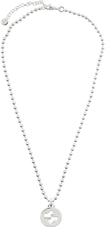 Gucci Silver Interlocking G Necklace In Metallic