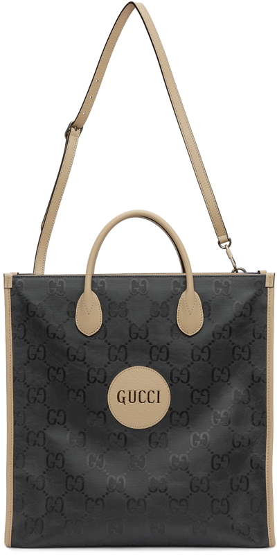 Gucci Grey Off The Grid Long Gg Eco Tote In 1263 Grap Grey New P