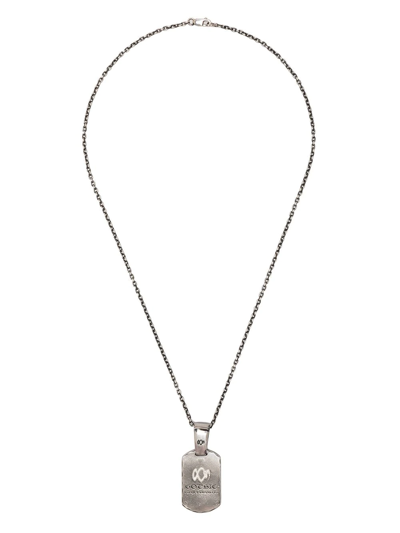 Yohji Yamamoto Silver Dogtag Pendant Necklace In 1 Silver