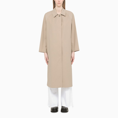 Harris Wharf London Camel Single-breasted Trench Coat In Beige