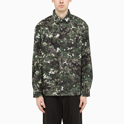 Kenzo Camouflage Shirt Jacket In Black