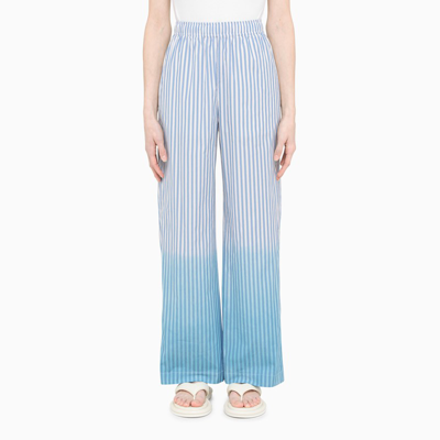Marni Shaded Striped Palazzo Trousers In Blue