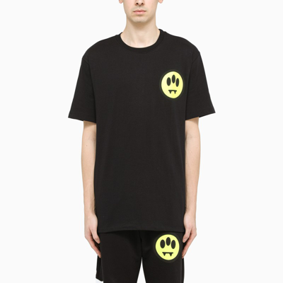 Barrow Black Smile-print Crewneck T-shirt