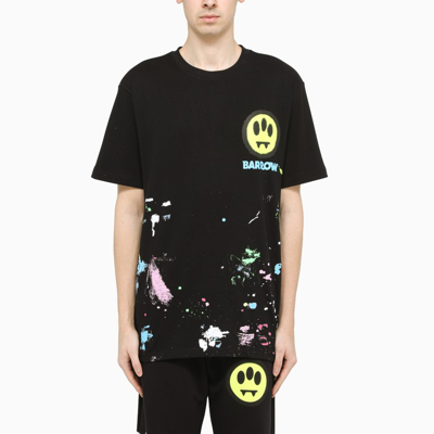 Barrow Black T-shirt With Paint Sprays