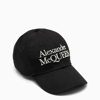 Alexander Mcqueen Embroidered Cotton-twill Baseball Cap In Black