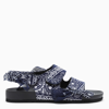 Arizona Love Navy Paisley-print Apache Sandals In Blue