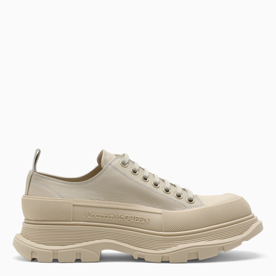 Alexander Mcqueen Cream Tread Slick Shoes In Beige