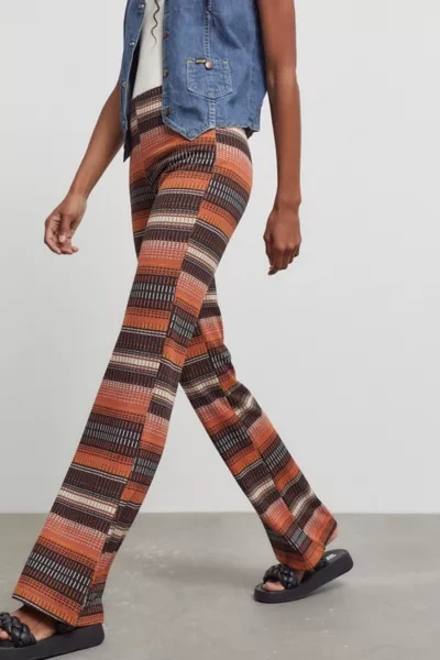 Urban Outfitters Uo Bryn Pull On Flare Pant In Black Multi