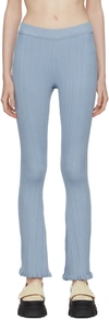 Holzweiler Dahlia Flared-leg High-rise Stretch-woven Trousers In 1376 Mid Blue