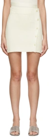 Andreädamo White Knit Miniskirt In 000 0474 Ivory